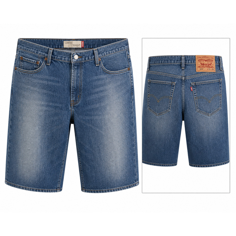Levis 529 Low Rise Straight Denim Jorts Jean Shorts Y2K Dadcore W38 L30